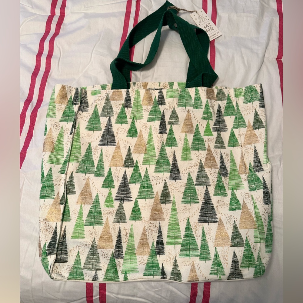 Christmas Tree Canvas Tote